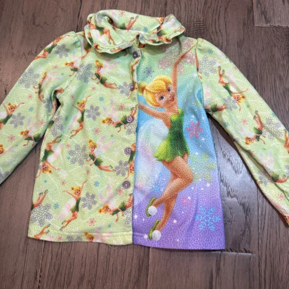 Disney Tinkerbell Green Pajamas Set Toddler Girls Size 4T‎ 2 Piece